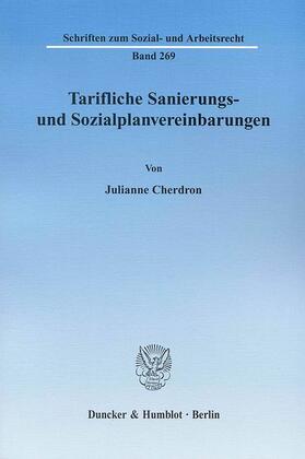 Cherdron |  Tarifliche Sanierungs- und Sozialplanvereinbarungen. | eBook | Sack Fachmedien