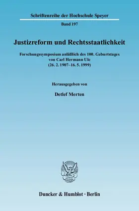Merten |  Justizreform und Rechtsstaatlichkeit | eBook | Sack Fachmedien
