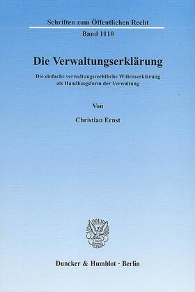 Ernst | Die Verwaltungserklärung. | E-Book | sack.de