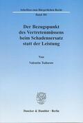 Todorow |  Der Bezugspunkt des Vertretenmüssens beim Schadensersatz statt der Leistung | eBook | Sack Fachmedien