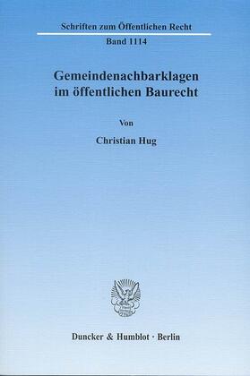 Hug | Gemeindenachbarklagen im öffentlichen Baurecht | E-Book | sack.de