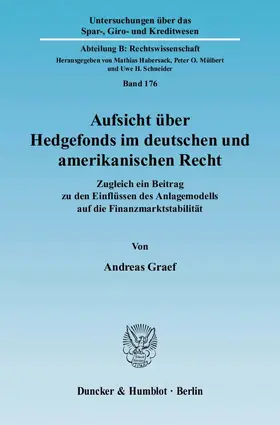 Graef | Aufsicht über Hedgefonds im deutschen und amerikanischen Recht | E-Book | www.sack.de