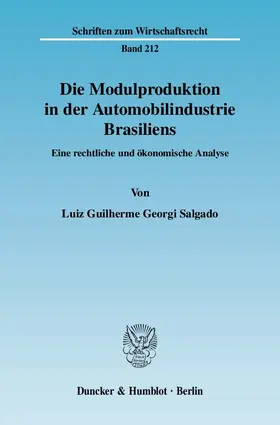 Salgado |  Die Modulproduktion in der Automobilindustrie Brasiliens. | eBook | Sack Fachmedien
