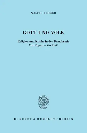 Leisner | Gott und Volk | E-Book | www.sack.de
