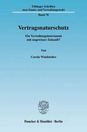 Windstoßer |  Vertragsnaturschutz. | eBook | Sack Fachmedien