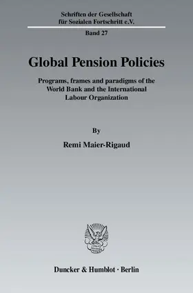 Maier-Rigaud |  Global Pension Policies. | eBook | Sack Fachmedien