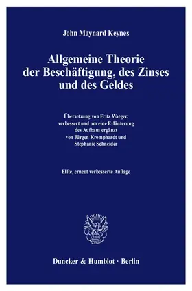 Keynes |  Allgemeine Theorie der Beschäftigung, des Zinses und des Geldes | eBook | Sack Fachmedien