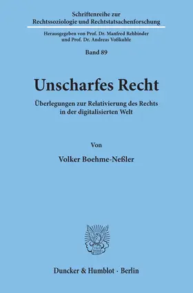Boehme-Neßler | Unscharfes Recht. | E-Book | sack.de