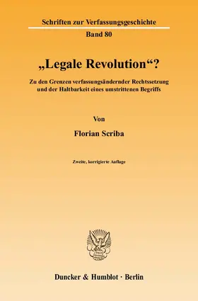 Scriba |  "Legale Revolution"? | eBook | Sack Fachmedien