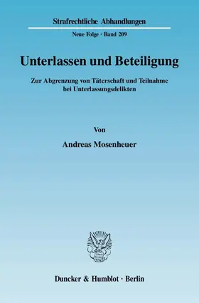 Mosenheuer |  Unterlassen und Beteiligung. | eBook | Sack Fachmedien