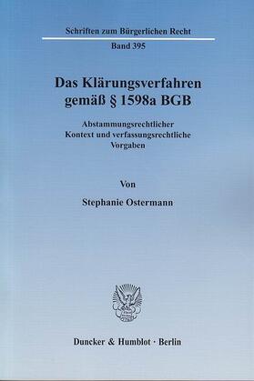 Ostermann | Das Klärungsverfahren gemäß § 1598a BGB | E-Book | sack.de