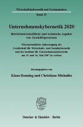 Henning / Michulitz |  Unternehmenskybernetik 2020 | eBook | Sack Fachmedien