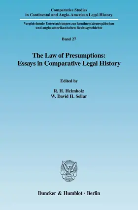 Helmholz / Sellar |  The Law of Presumptions: Essays in Comparative Legal History | eBook | Sack Fachmedien