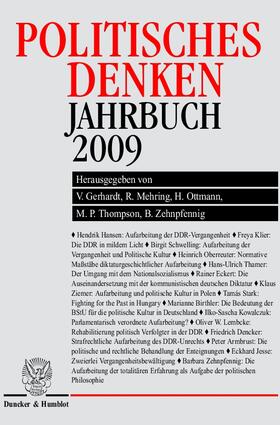Gerhardt / Veen / Mehring |  Politisches Denken. Jahrbuch 2009. | eBook | Sack Fachmedien