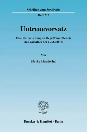 Hantschel |  Untreuevorsatz | eBook | Sack Fachmedien