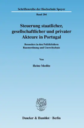 Meditz |  Steuerung staatlicher, gesellschaftlicher und privater Akteure in Portugal | eBook | Sack Fachmedien