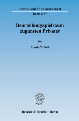 Nell |  Beurteilungsspielraum zugunsten Privater | eBook | Sack Fachmedien