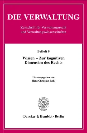 Röhl |  Wissen - Zur kognitiven Dimension des Rechts | eBook | Sack Fachmedien