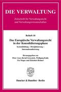 Axer / Reimer / Grzeszick |  Das Europäische Verwaltungsrecht in der Konsolidierungsphase | eBook | Sack Fachmedien