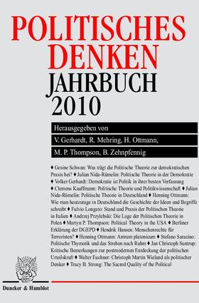 Gerhardt / Zehnpfennig / Mehring |  Politisches Denken. Jahrbuch 2010. | eBook | Sack Fachmedien