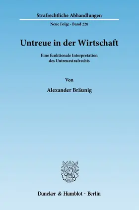 Bräunig |  Untreue in der Wirtschaft | eBook | Sack Fachmedien