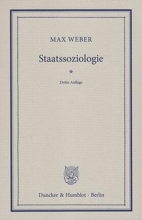 Weber / Winckelmann | Staatssoziologie | E-Book | sack.de