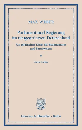 Weber |  Parlament und Regierung im neugeordneten Deutschland | eBook | Sack Fachmedien