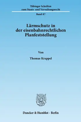 Krappel | Lärmschutz in der eisenbahnrechtlichen Planfeststellung | E-Book | sack.de