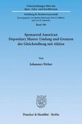 Weber |  Sponsored American Depositary Shares: Umfang und Grenzen der Gleichstellung mit Aktien | eBook | Sack Fachmedien