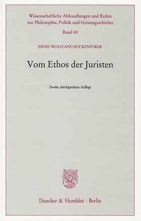 Böckenförde | Vom Ethos der Juristen | E-Book | sack.de