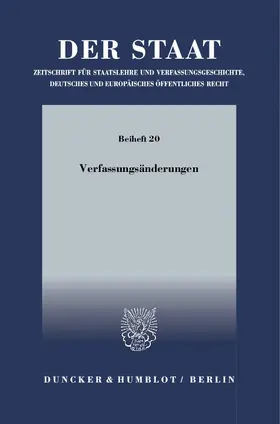 Neuhaus |  Verfassungsänderungen | eBook | Sack Fachmedien