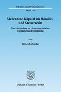 Schrecker |  Mezzanine-Kapital im Handels- und Steuerrecht | eBook | Sack Fachmedien