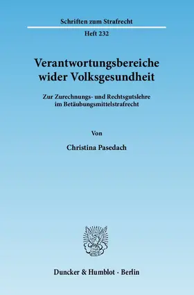 Pasedach |  Verantwortungsbereiche wider Volksgesundheit | eBook | Sack Fachmedien