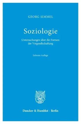 Simmel | Soziologie | E-Book | sack.de