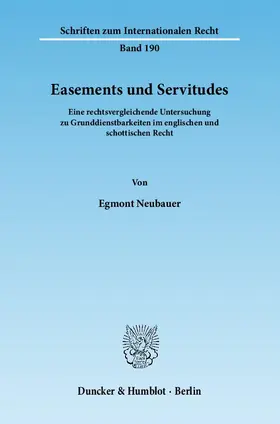 Neubauer |  Easements und Servitudes | eBook | Sack Fachmedien