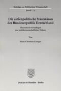Crueger |  Die außenpolitische Staatsräson der Bundesrepublik Deutschland | eBook | Sack Fachmedien