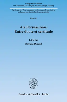 Durand |  Ars Persuasionis: Entre doute et certitude | eBook | Sack Fachmedien