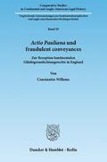 Willems |  Actio Pauliana und fraudulent conveyances. | eBook | Sack Fachmedien