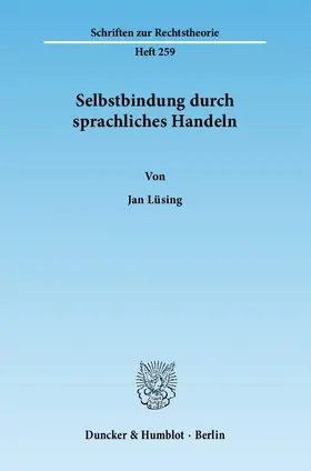 Lüsing |  Selbstbindung durch sprachliches Handeln | eBook | Sack Fachmedien