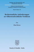 Hoven |  Rechtsstaatliche Anforderungen an völkerstrafrechtliche Verfahren | eBook | Sack Fachmedien