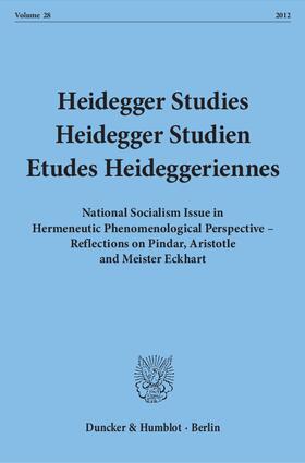 Emad / Schüßler / Herrmann |  Heidegger Studies / Heidegger Studien / Etudes Heideggeriennes | eBook | Sack Fachmedien