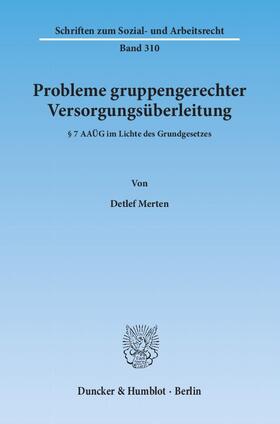 Merten | Probleme gruppengerechter Versorgungsüberleitung. | E-Book | sack.de