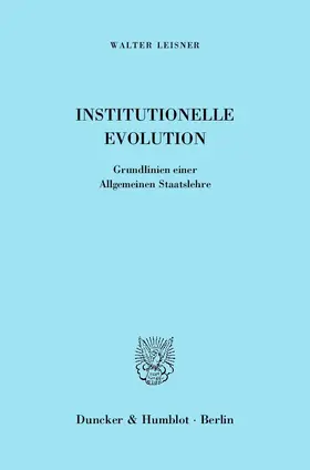 Leisner |  Institutionelle Evolution | eBook | Sack Fachmedien