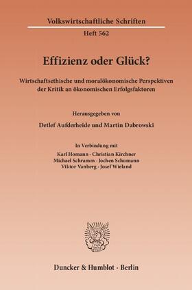 Aufderheide / Dabrowski / Wieland |  Effizienz oder Glück? | eBook | Sack Fachmedien