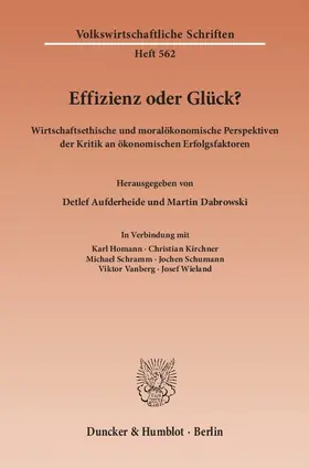 Aufderheide / Dabrowski / Wieland |  Effizienz oder Glück? | eBook | Sack Fachmedien