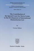 Njikam |  The Contribution of the Special Court for Sierra Leone to the Development of International Humanitarian Law. | eBook | Sack Fachmedien