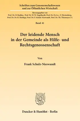 Schulz-Nieswandt |  Der leidende Mensch in der Gemeinde als Hilfe- und Rechtsgenossenschaft | eBook | Sack Fachmedien