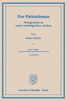 Michels |  Der Patriotismus | eBook | Sack Fachmedien