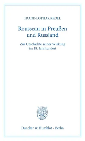 Kroll |  Rousseau in Preußen und Russland. | eBook | Sack Fachmedien