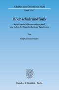 Zimmermann |  Hochschulrundfunk | eBook | Sack Fachmedien